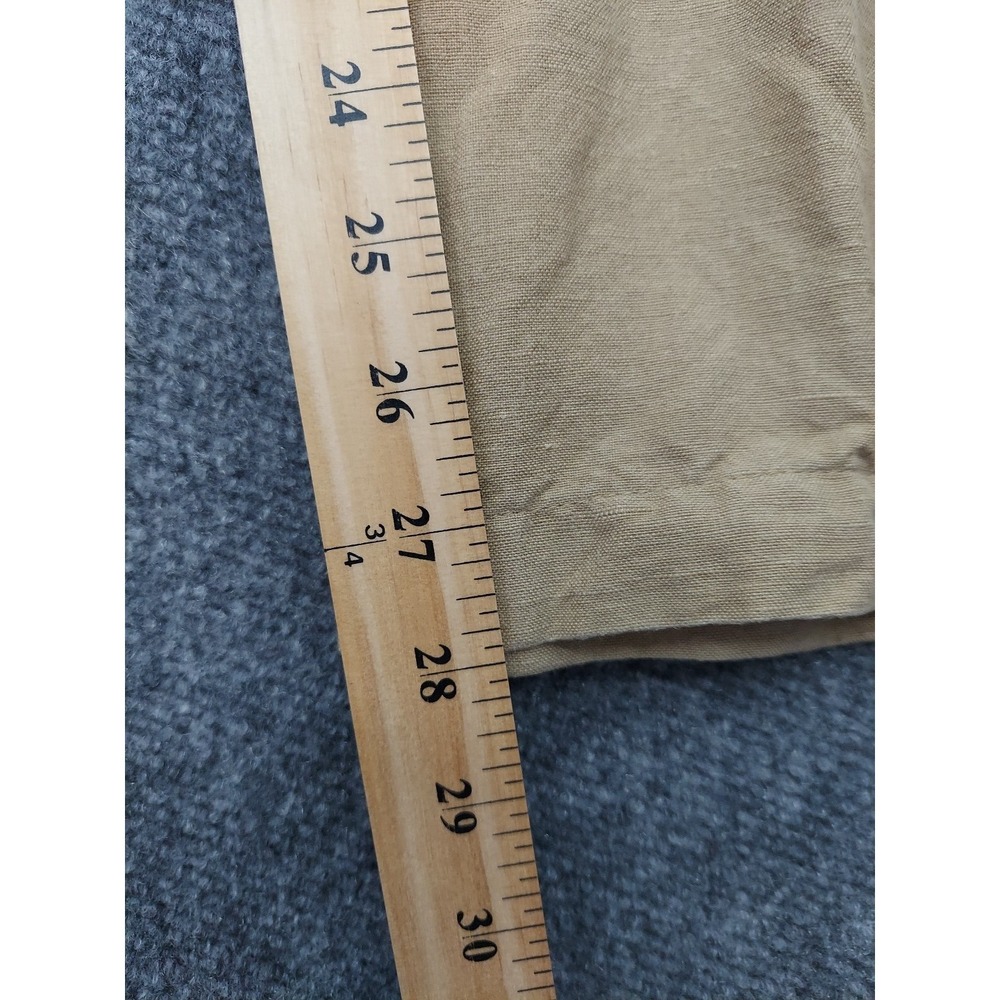 Cubavera Linen Pants Mens 32 Beige Drawstring Pockets Casual Beach Wedding - Picture 6 of 10
